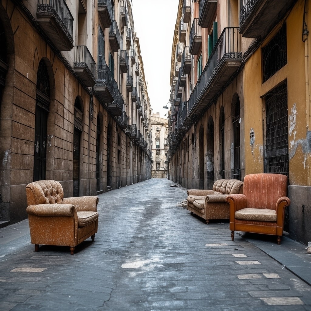 Vaciado de locales económicos en Sant Feliu de Llobregat